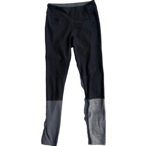 Outdoor Voices Heathered Athletic Athleisure Colorblocked Black Leggings XS